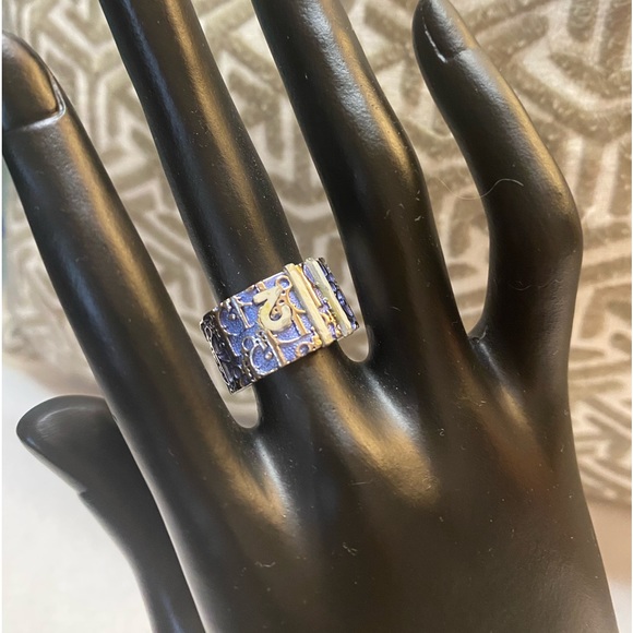 Christian Dior Enamel Trotter #2 Ring - Picture 1 of 3